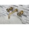 Kingston Brass KS8123RX Two-Handle Wall Mount Bathroom Faucet, Antique Brass KS8123RX - alternate 5